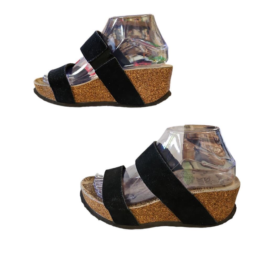 Muk-Luks Cork Wedge Slip-on Sandals Women's Sz 8